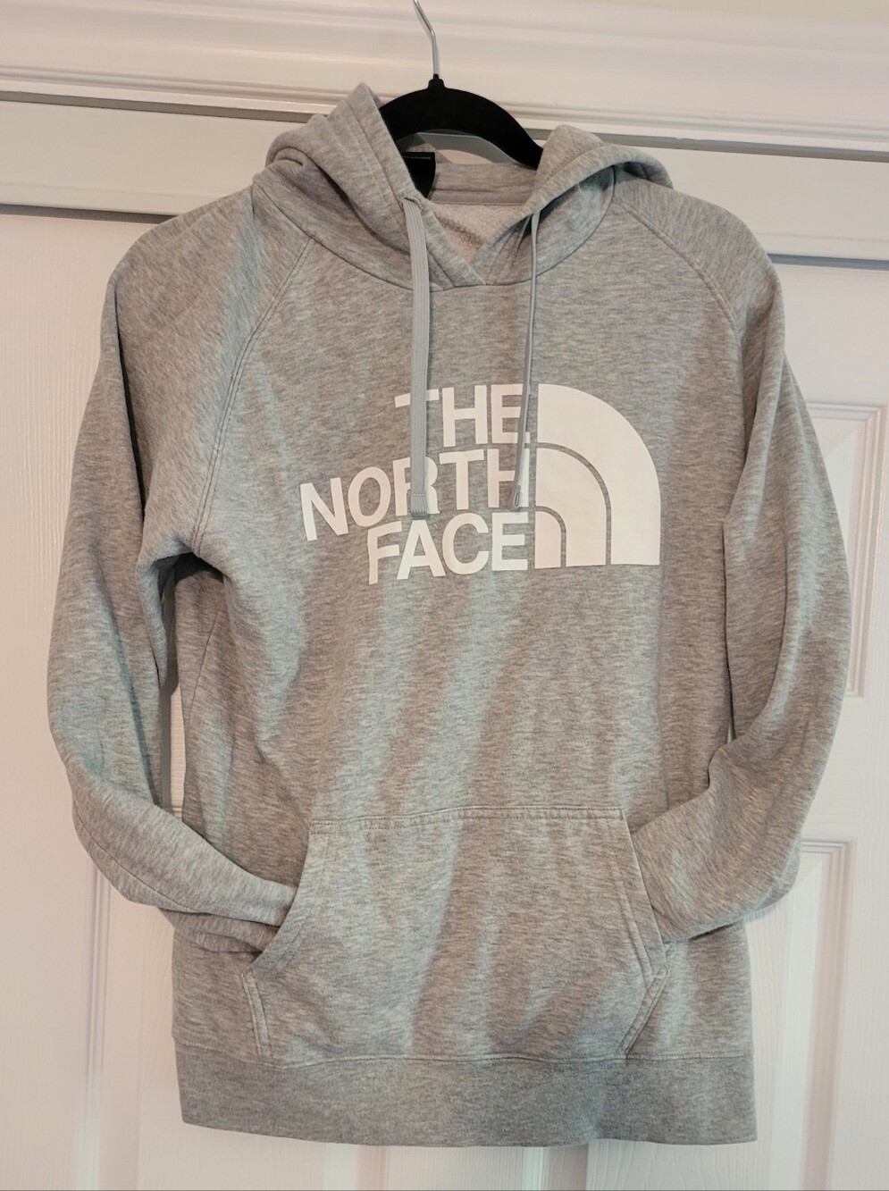 The North Face Womens Grey Logo Hoodie Sweatshirt